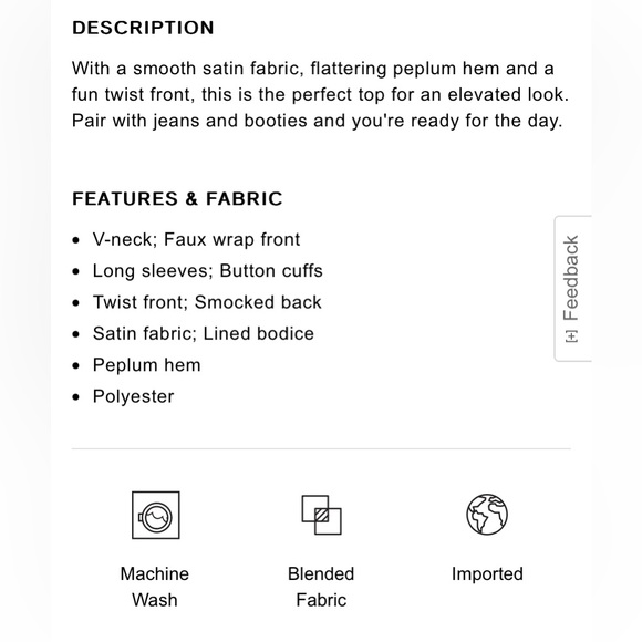 EXPRESS Twist Front Peplum Top 🖤 - Picture 3 of 7